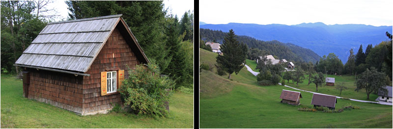 Htte und Aue bei Koprivnik / Hut and meadows near Koprivnik