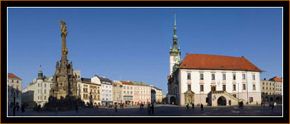 Olomouc, Dreifaltigkeitssule und Rathaus / Holy Trinity Column and Town Hall