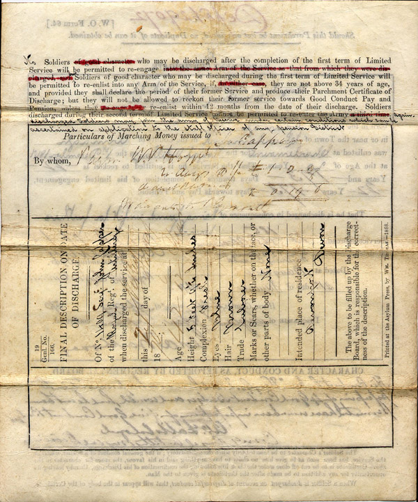 Parchment Certificate - reverse side - larger