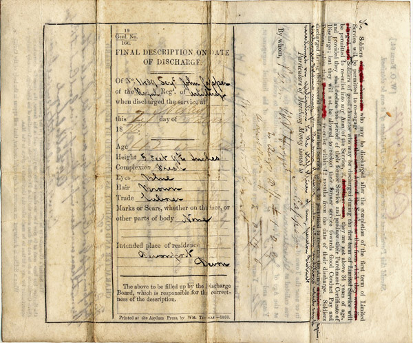Parchment Certificate - reverse, rotated - larger