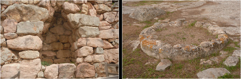 Mauernische und Ring aus Steinen / Niche in wall and ring of stones