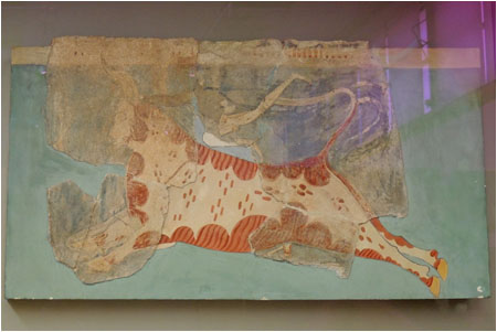 Freske eines Stierspringers / Fresko of a bull leaper
