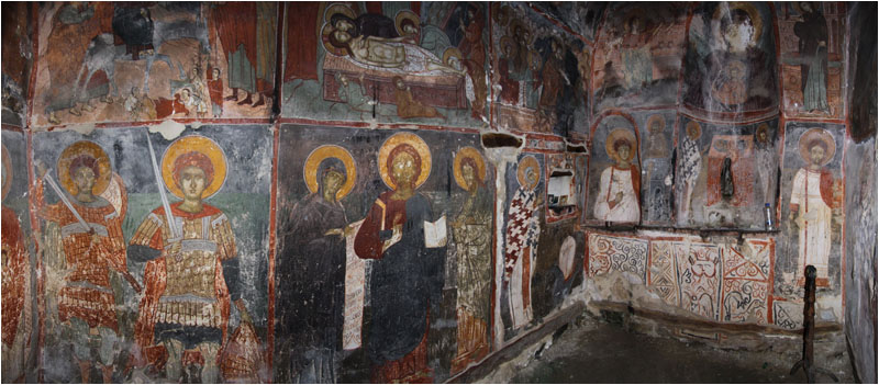 Wandmalereien in der Einsiedelei Panaghia Eleousa / Wall paintings in the Panaghia Eleousa hermitage 