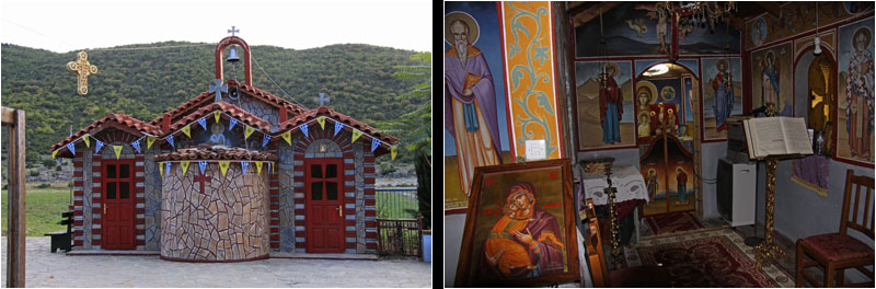 Die moderne Kirche in Psarades am Prespasee / The modern church in Psarades on Lake Prespa