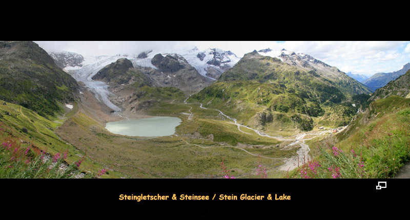 Anklicken zum Vergrern / Click for larger picture. Steingletscher & Steinsee 8.2006