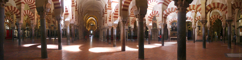  Anklicken zum Vergrößern / Click for larger picture. Mezquita Codoba  Säulenpanorama/Pillar Panorama  4.2005