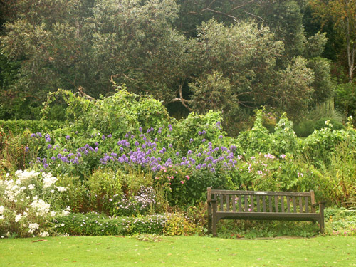Garden seat, Inverewe Gardens Wester Ross  22.9.2004