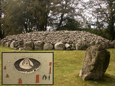 Balnuaran of Clava prehistoric cemetery. NE passage grave 23.9.04 
