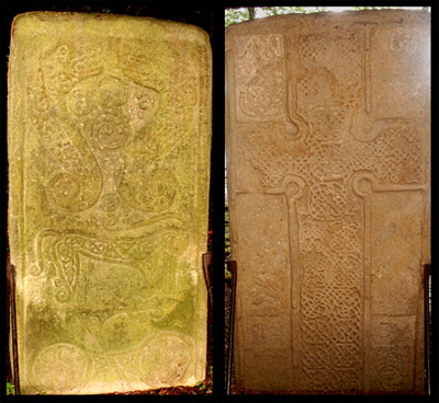 Pictish symbol stone at Brodie 23.9.04