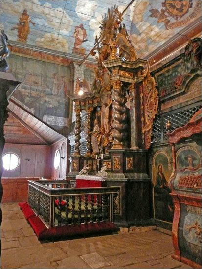 Artikularkirche, Kesmark, der Altar / The altar. Articular church, Kesmarok