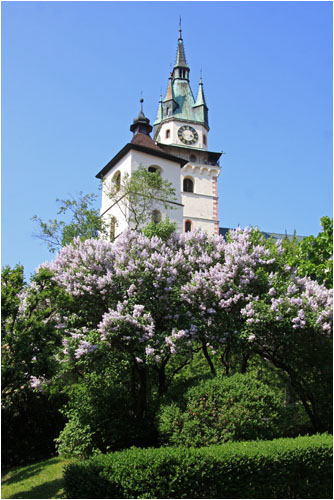 Stadtschloss und Kirche der St. Katharina, Kremnitz / Castle and church of St. Catherine, Kremnica