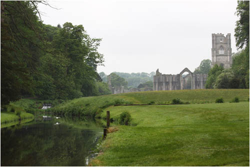 Fluß und Wiese / River and meadow, Fountains Abbey