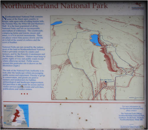 Karte / Map, Northumberland Nationalpark / national park